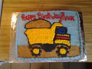 Dump Truck Birthday Cake!